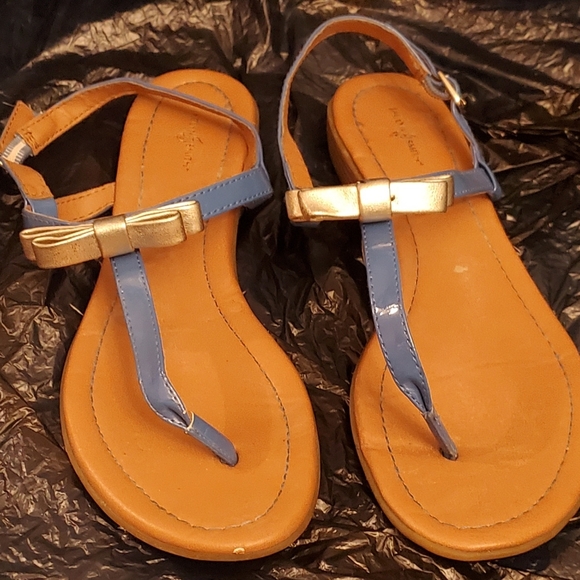 Women's Thong Sandals- Blue - Picture 7 of 15
